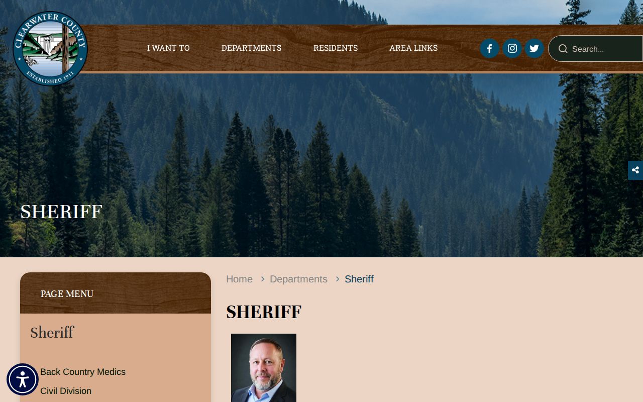 Clearwater County Sheriff official booking and records information